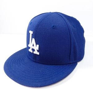 New Era 59Fifty LA Dodgers MLB Fitted Wool Hat Cap Blue White Size 7
